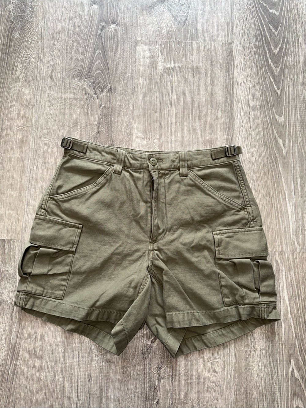 TNA Olive Cargo Shorts with Utility Pockets